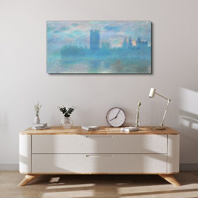 Foggy London in the morning Canvas print