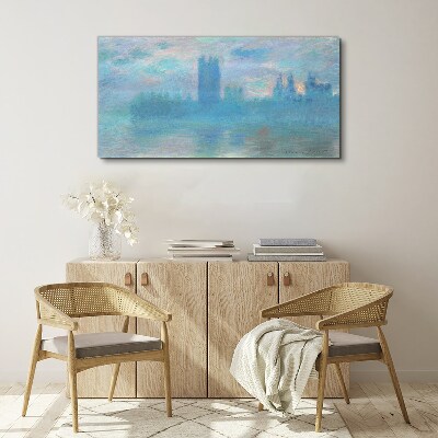 Foggy London in the morning Canvas print