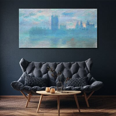 Foggy London in the morning Canvas print