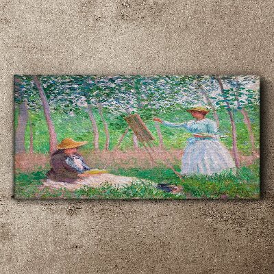 Summer painting outdoors Canvas print
