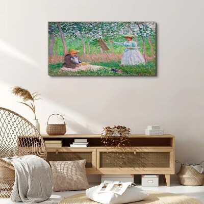 Summer painting outdoors Canvas print