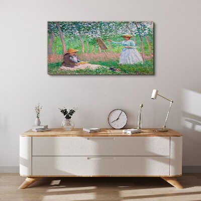 Summer painting outdoors Canvas print