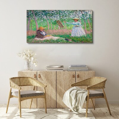 Summer painting outdoors Canvas print