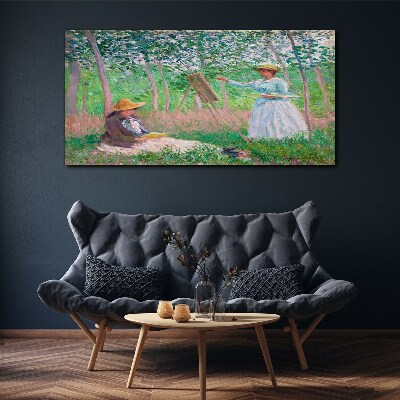 Summer painting outdoors Canvas print