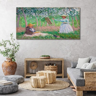 Summer painting outdoors Canvas print
