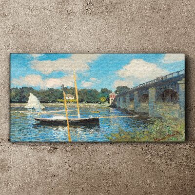 A quiet port on a sunny day Canvas print