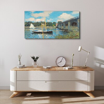 A quiet port on a sunny day Canvas print