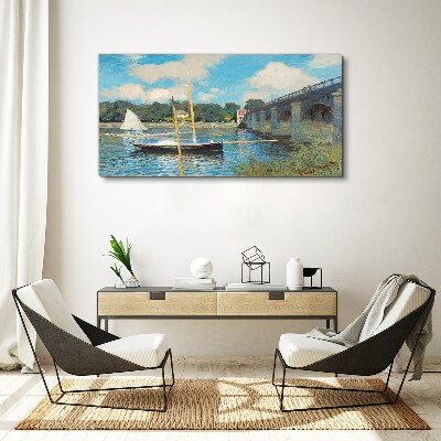 A quiet port on a sunny day Canvas print