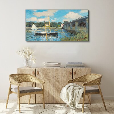 A quiet port on a sunny day Canvas print