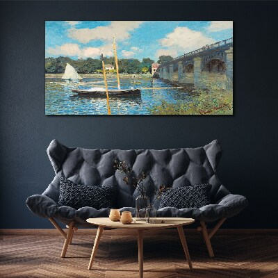 A quiet port on a sunny day Canvas print