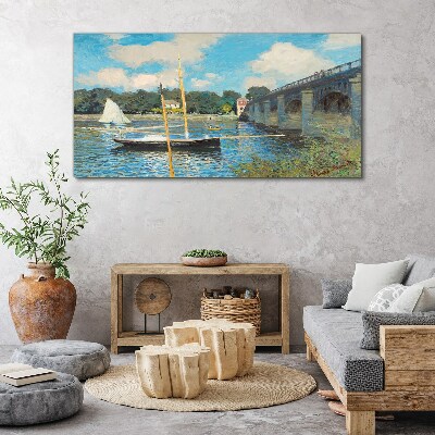 A quiet port on a sunny day Canvas print