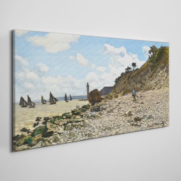 A quiet coast with a lighthouse Canvas print