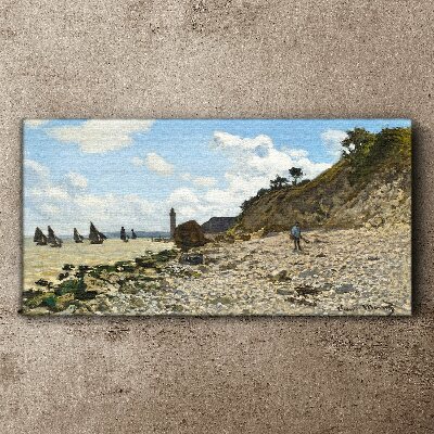 A quiet coast with a lighthouse Canvas print
