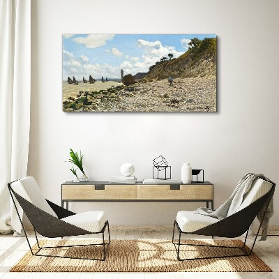 A quiet coast with a lighthouse Canvas print