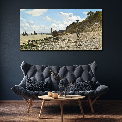 A quiet coast with a lighthouse Canvas print