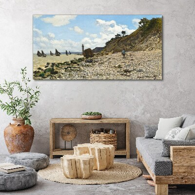 A quiet coast with a lighthouse Canvas print