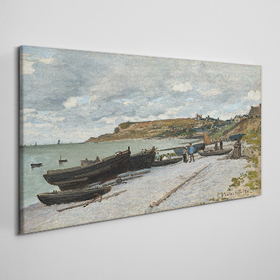 A quiet port on a summer day Canvas print
