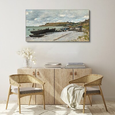 A quiet port on a summer day Canvas print