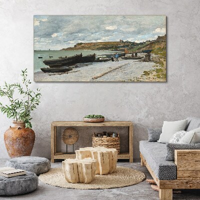 A quiet port on a summer day Canvas print
