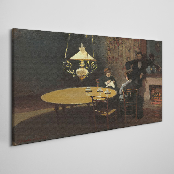Evening at the table Canvas print