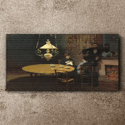 Evening at the table Canvas print
