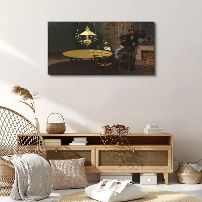 Evening at the table Canvas print