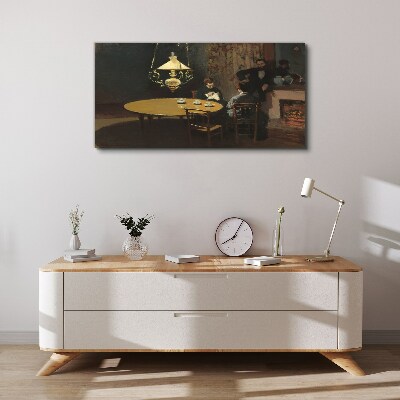 Evening at the table Canvas print