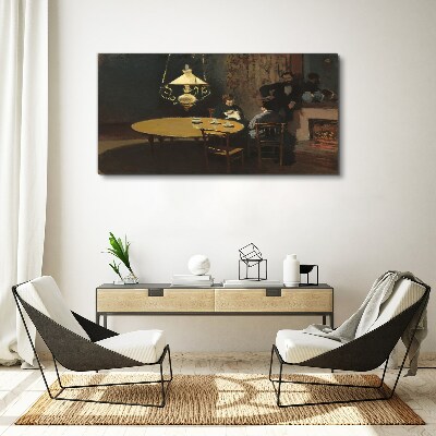 Evening at the table Canvas print