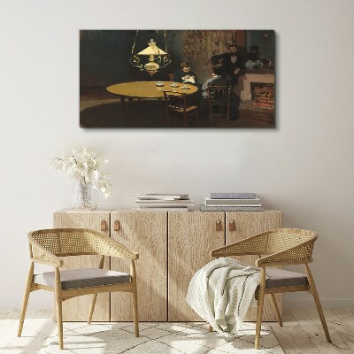 Evening at the table Canvas print