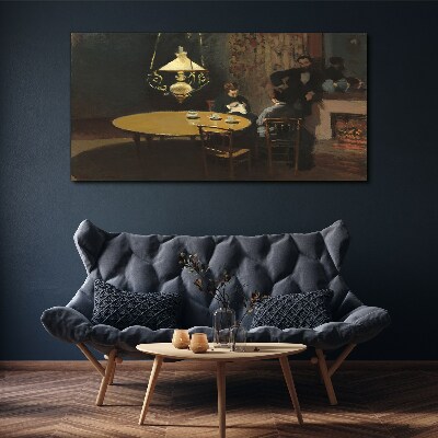 Evening at the table Canvas print