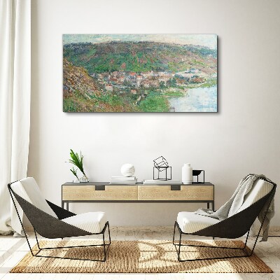 Spring landscape by the river Canvas print