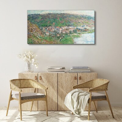 Spring landscape by the river Canvas print