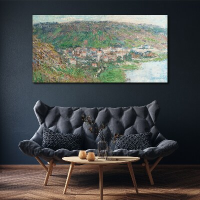 Spring landscape by the river Canvas print
