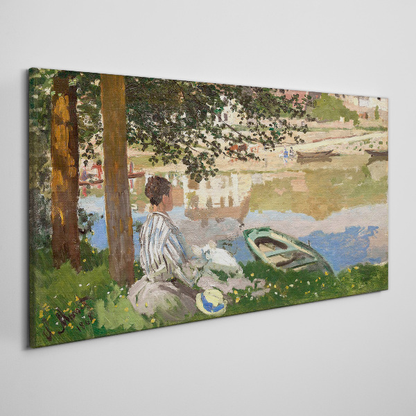 A quiet river bank Canvas print