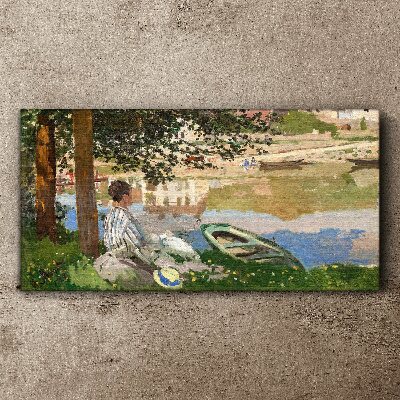 A quiet river bank Canvas print