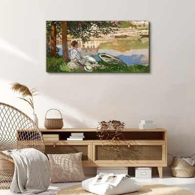 A quiet river bank Canvas print