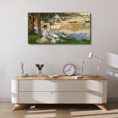 A quiet river bank Canvas print