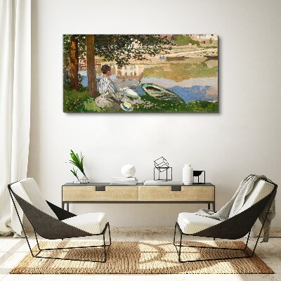 A quiet river bank Canvas print