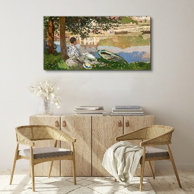 A quiet river bank Canvas print