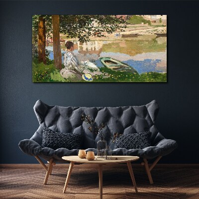 A quiet river bank Canvas print