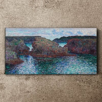 Sea cliffs in daylight Canvas print
