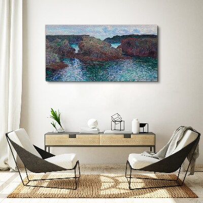 Sea cliffs in daylight Canvas print
