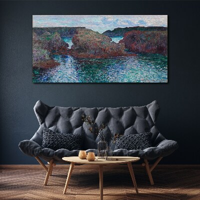 Sea cliffs in daylight Canvas print