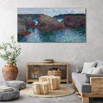 Sea cliffs in daylight Canvas print