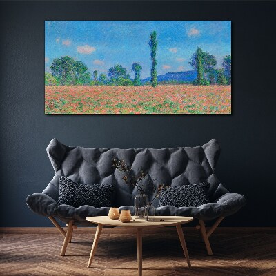Meadows landscape monet Canvas print
