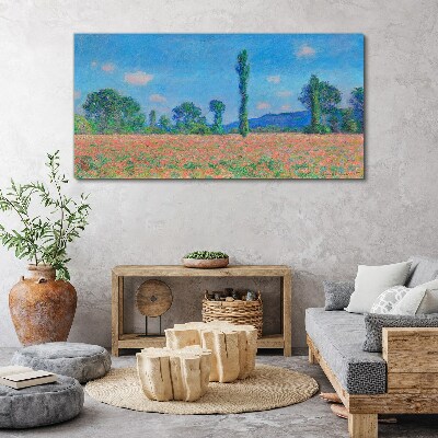 Meadows landscape monet Canvas print