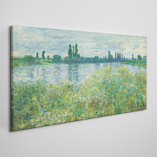 View of the river in the green Canvas print