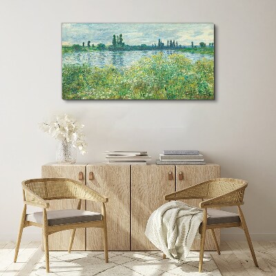 View of the river in the green Canvas print