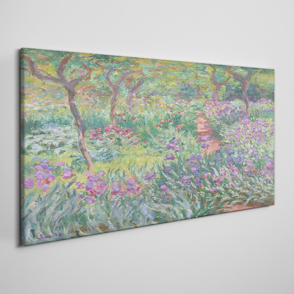 Flower garden in the spring sun Canvas print