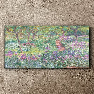 Flower garden in the spring sun Canvas print